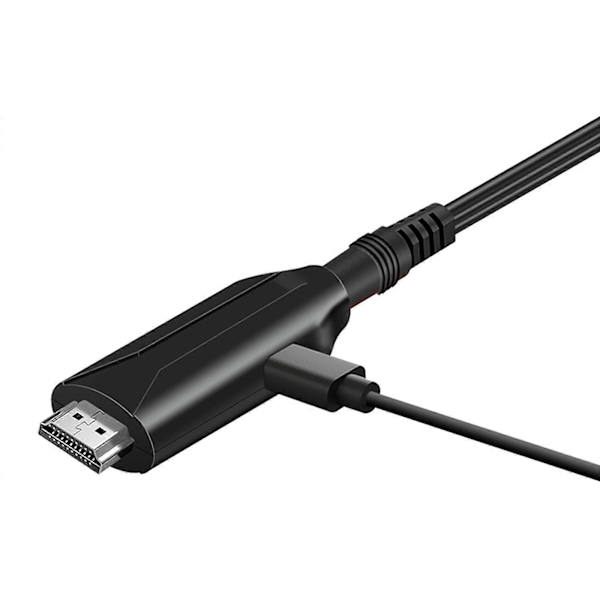 Bärbar HDMI-kompatibel till SCART-omvandlare Adapter Stöd PAL PAL/för M
