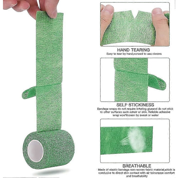 Självhäftande bandage 16-pack 2x 5 yards Självhäftande tejp Stretch Present