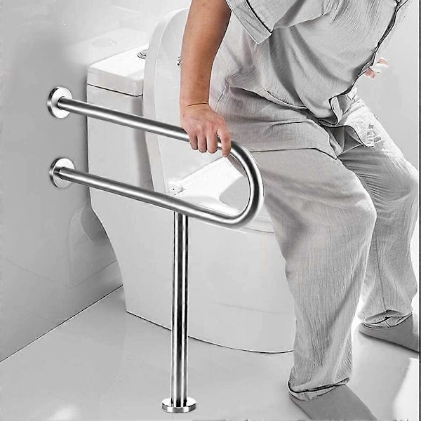Vessan tukikaide jaloilla, vammaisten WC-tuki, tukikaide (kestää 200 kg), vammaisten WC-kaide, WC-turvakaide, WC-korotuskaide
