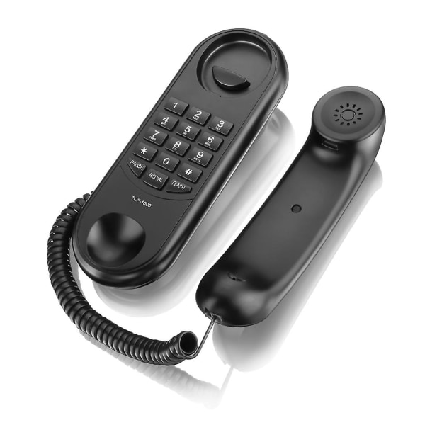 Tcf1000 Fasttelefon med fasttelefon med repetisjon og blitstelefon Tcf-1000 Black