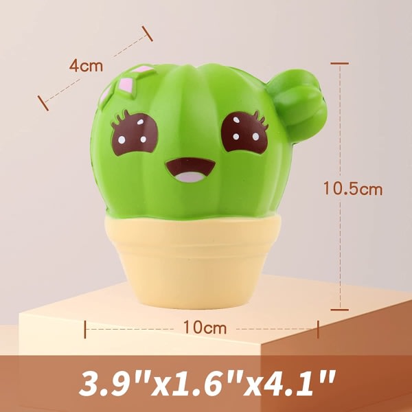 Squishies Cactus Duftende Sakte stigende Kawaii Squishies Stress Relief Toy Prime for Collection Present 1stk