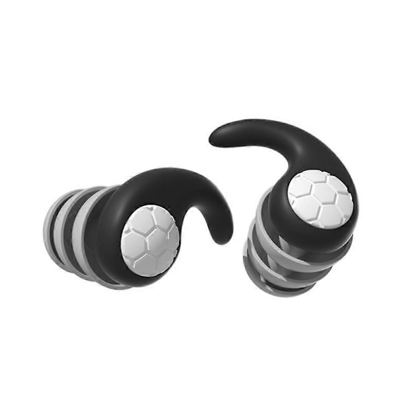 3-lags ørepropper opptil 40dB støydemping komfortable ørepropper for søvn arbeid black