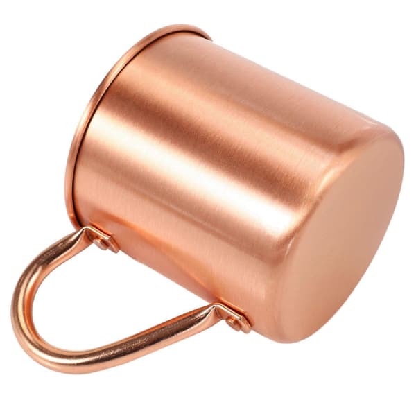3X Ren Koppar Moscow Mule Mugg Solid Slät Utan Inre Foder för Cocktail Kaffe Öl Mjölk Vatten