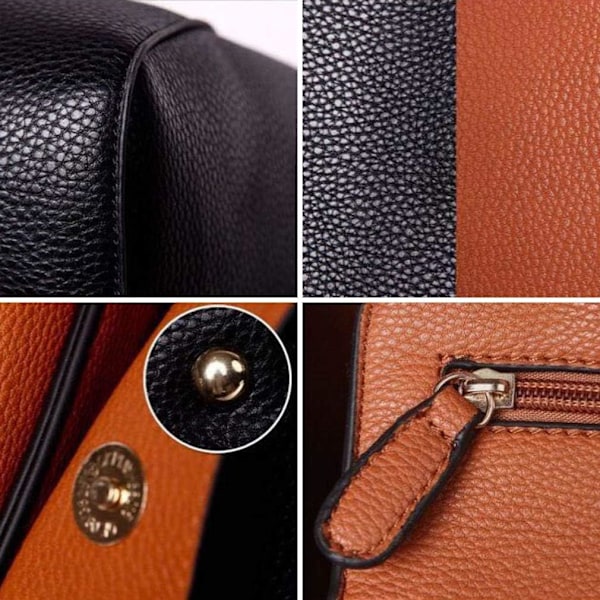 Stora Damhandväskor, Damväska, PU Läder Crossbody Väska, Dam Mode Shopper Väska för Shopping, Fest, Resor, Arbete Azul Claro