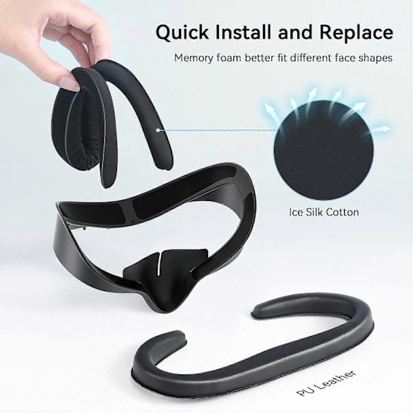 AMVR Q3SFC2 Ansiktspute for Meta Quest 3S - VR-tilbehør