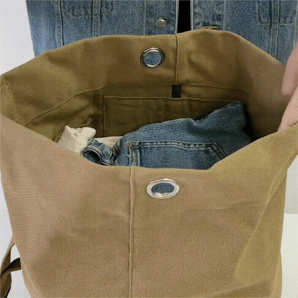 45L Canvas Reseryggsäck, Vandringsryggsäck, Casual Utomhusryggsäck, Bokväska, Skolryggsäck, Fiskeryggsäckar Khaki