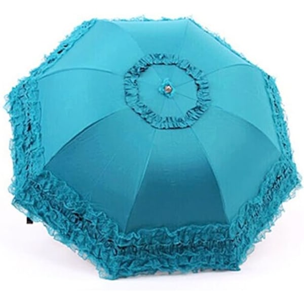 Princess Lace UV-skyddande hopfällbart paraply Anti-uv Dome Parasol