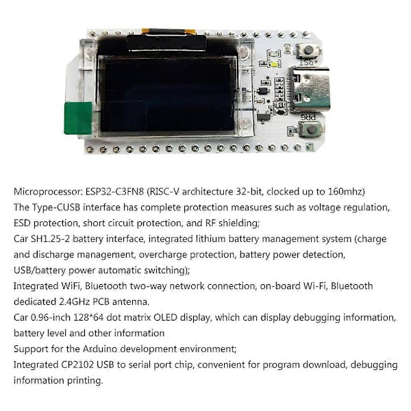 WIFI Kit ESP32 Utvecklingskort ESP32-S3FN8 Chip Xtensa 32bit LX7 Processor