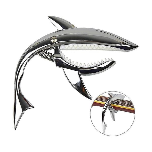 Zinklegering Gitarr Pitch Clip Akustisk Gitarr Elgitarr Pitch Clip Musikinstrument Tillbehör--Ljust silver