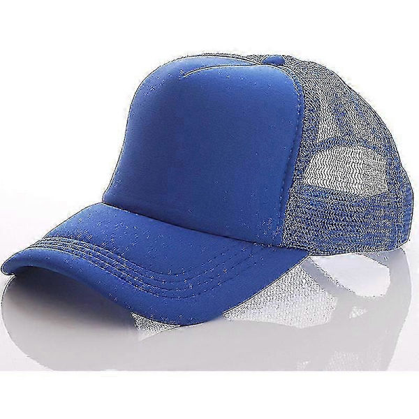 Barn Gutter Jenter Uformelle Trucker Baseball Caps Peak Snapback Solhatt Hodeplagg Blue