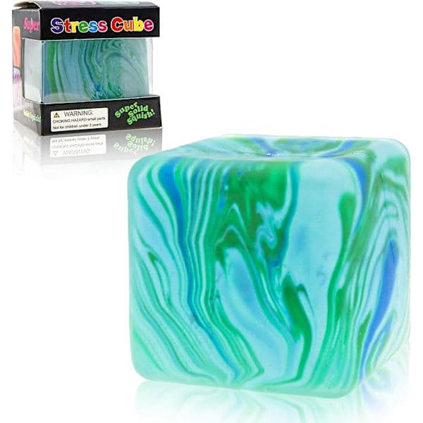 Squishy Sensor Fit Squeeze Cube – Gelfylld Elastisk Klämboll, Mjuk Glassboll med Långsam Återhämtning, Stressavlastande Leksak PURPLE Flow pattern block 3cm