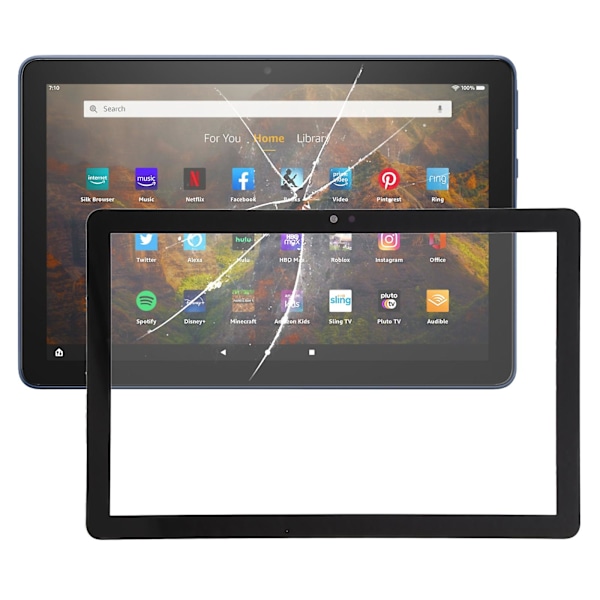 Ytre glasslinse for Amazon Fire HD 10 (2021) T76N2B T76N2P