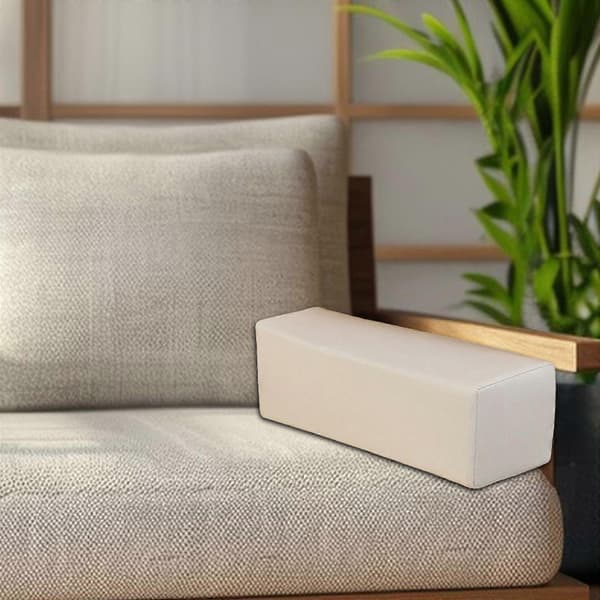 Sofa Armlæn Pude Slidstærkt Lynlås Design Rektangulær Premium Beige