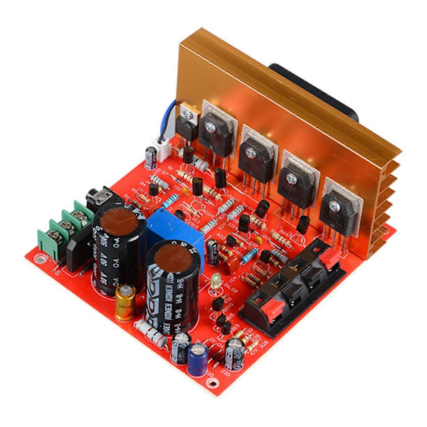 Effektforstærker Audio Board 180W+180W 2.0 Kanal FET Højttalerforstærker Lydforforstærker Dobbelt AC18V-26V Med Blæser