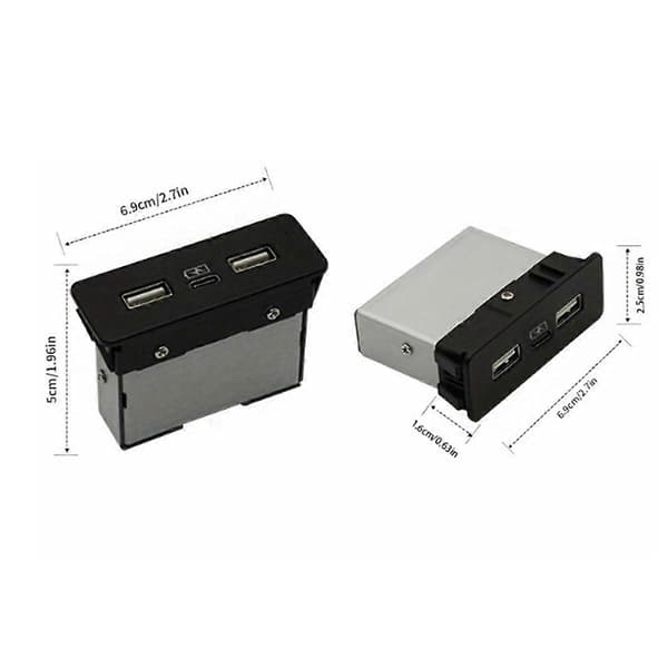 12V Biloplader Dobbelt USB til