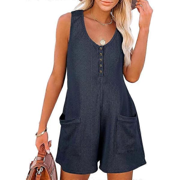 Jumpsuit med lommer til kvinder Black M