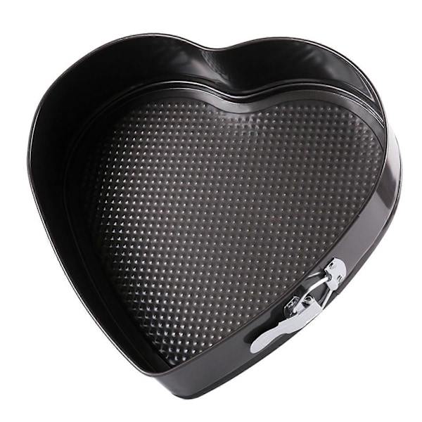 JiKaiX Hjärtsformad Springform Bakform Livsmedelsgodkänd BPA-fri Värmebeständig Återanvändbar Mikrovågssäker Non-Stick Cheesecakeform 18cm