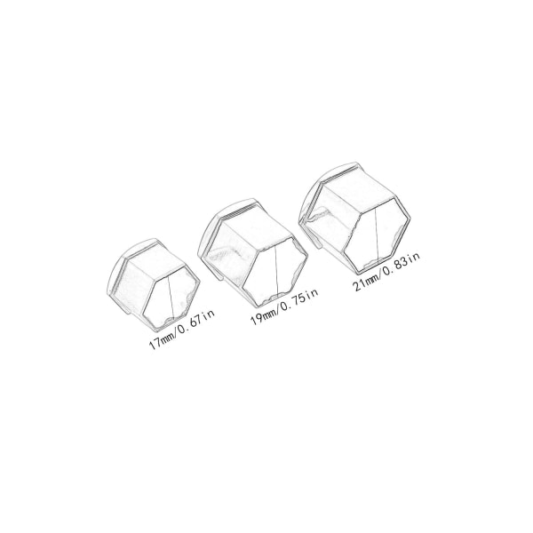 Pyöränmutterin suojus / Pyöränpultin suojus 20-pakkaus asennustyökalulla Hopea 17 mm 17 mm