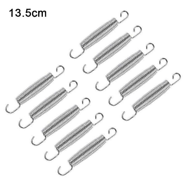 10 st 9/12/13,5/14,7/16,5 cm Trampolinfjädrar Hoppmatta Sträckkrokar Kit QinHai 13.5cm