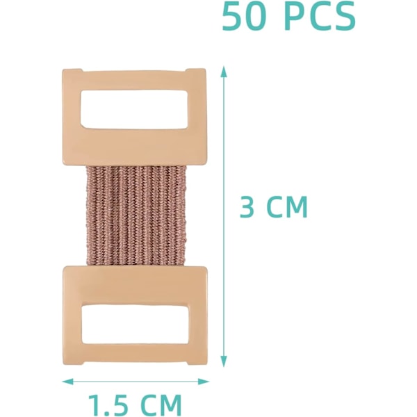 50 kpl Elastisen Metallilukkoja Erilaisille Sidoksiin