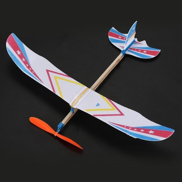 4x Elastiskt Gummibandsdrivet DIY Skumflygplansmodell Kit Flygplan Pedagogisk Leksak