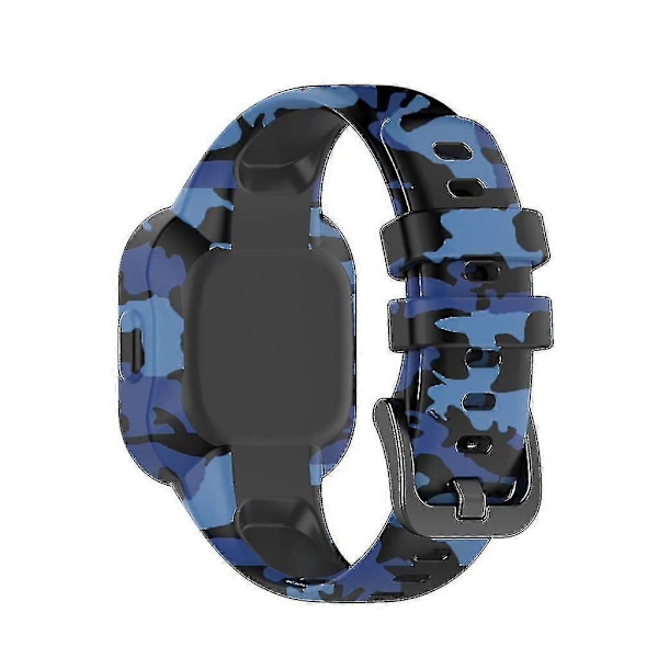 Til Garminfit Jr 3/garmin Vivofit Jr 3 Åndbar Rem Svedtæt Anti-ridse H Camouflage Blue