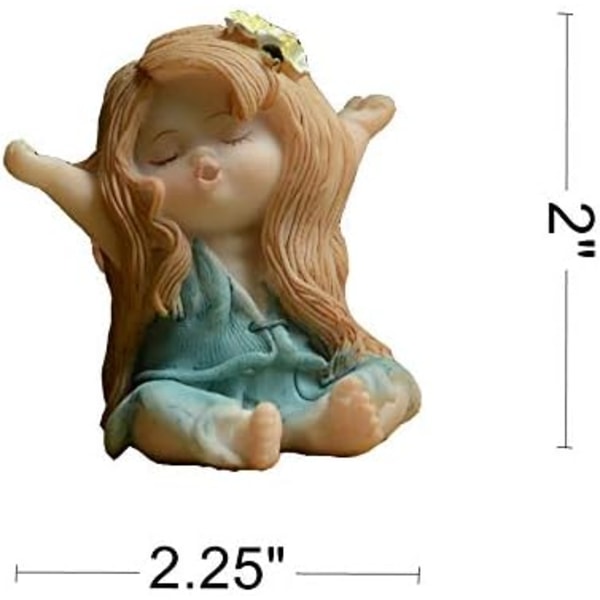 Miniatyr Fe-hage Figur - Drømmende Fe-statue Wake Up Fairy