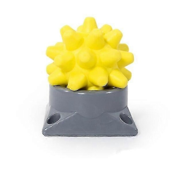 Massageboll Portabel Akupressur Massageboll Med Bas För Muskelavslappning Fasciaboll Rumble Roller Igelkott Yellow