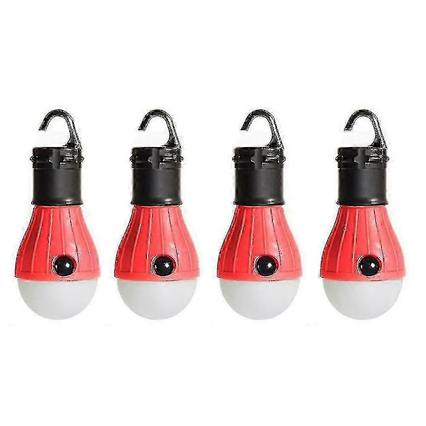 Camping Tältlykta Glödlampa Campingutrustning För Camping Vandring Backpacking red
