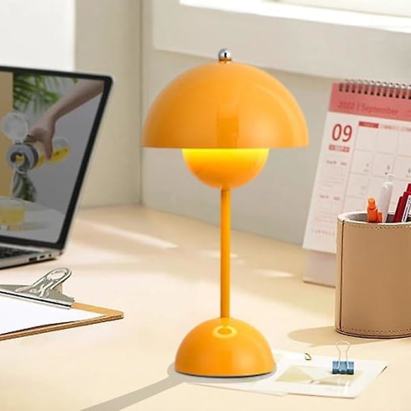 LED Blomkruka Bordlampa, Modern Macaronlampa, Dimbar Bordlampa med 3 Färger Yellow