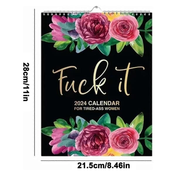 Fuck It 2024 Kalender Til Trætte Kvinder