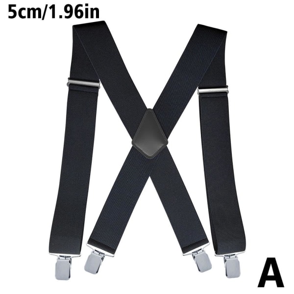 Svarte justerbare seler Unisex-bukser for menn Elastic Sc black oen-size