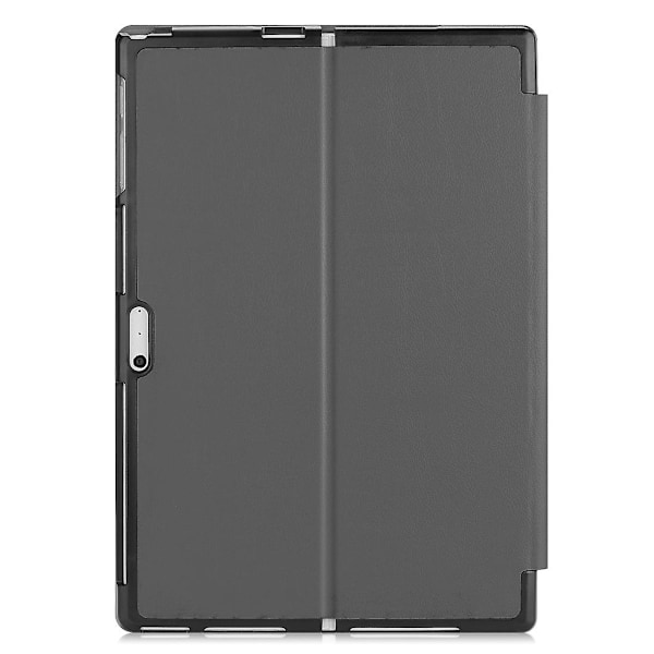 Custer Teksturert Lærveske for Microsoft Surface Pro 7 Grey