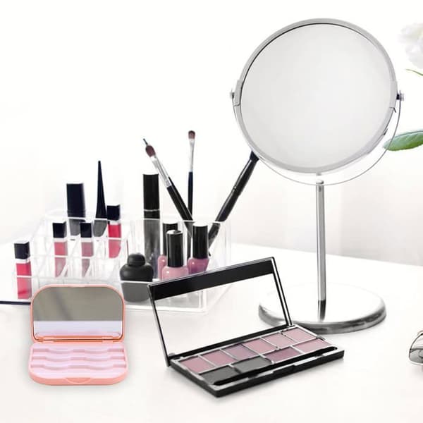 Falsk øjenvippeetui - 2, Pink, Magnetisk - Øjenvippeholder beskytter - Til rejsemakeup