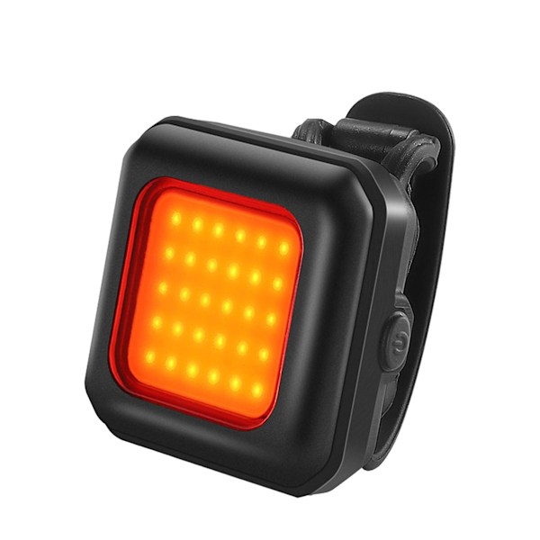 Polkupyörän valo LED Etu- ja takavalo Type-C Lataus MTB Maantiepyörä Kirkas Lamppu 3 Valotilaa Säädettävä Pyöräilyvalo Black Tangerine