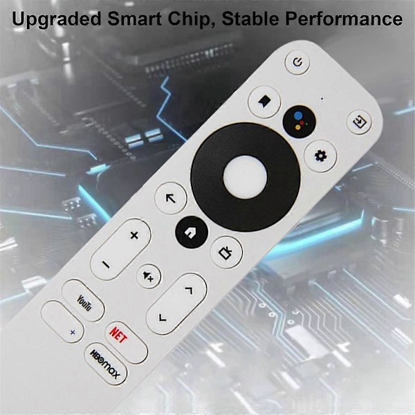 Erstatningsfjernkontroll med stemmestyring for KM2 KM2 PLUS Android 4K UHD TV-boks Bluetooth Stemmestyringsfjernkontroll Hvit