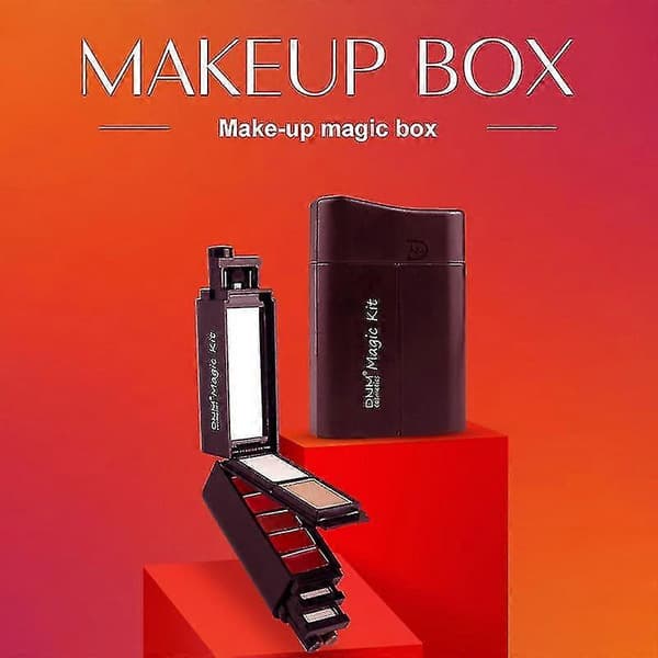 Bærbart makeup-sæt Alt-i-1 Hjemme Rejse Kosmetik Sæt Makeupboks Til Kvinder