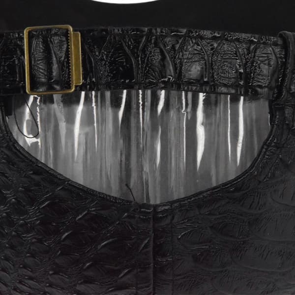 Äkta Läder Unisex Baseballkeps - Baseballkeps med Justerbart Spänne, 100% Ny Black