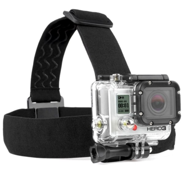 Elastisk hovedbrakett for GoPro - alle modeller svart