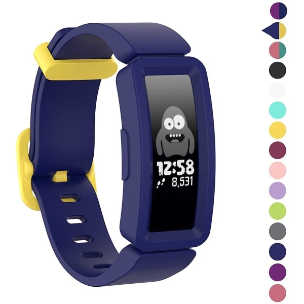 3 kompatible band for Fitbit Ace 2 i fargerik silikon