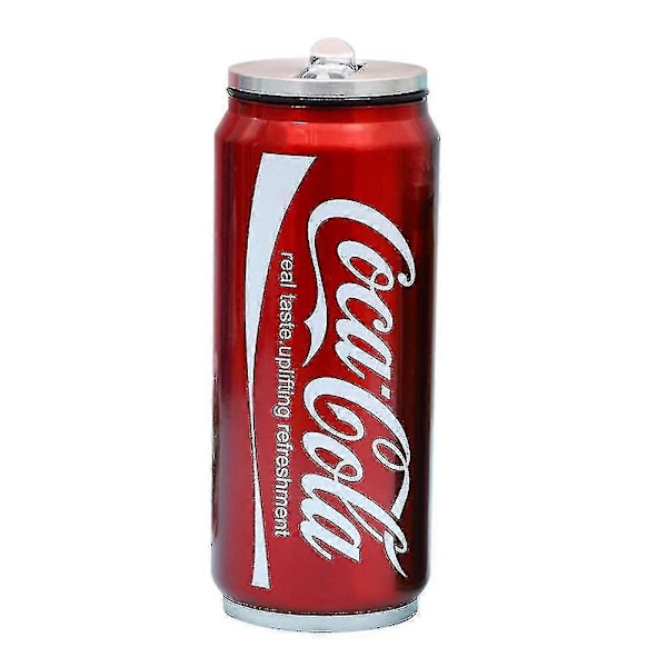 Kaesi350ml 500ml Rostfritt Stål Utomhus Bil Isolerad Sugrör Cola Burk Flaska Mugg Red 350ml