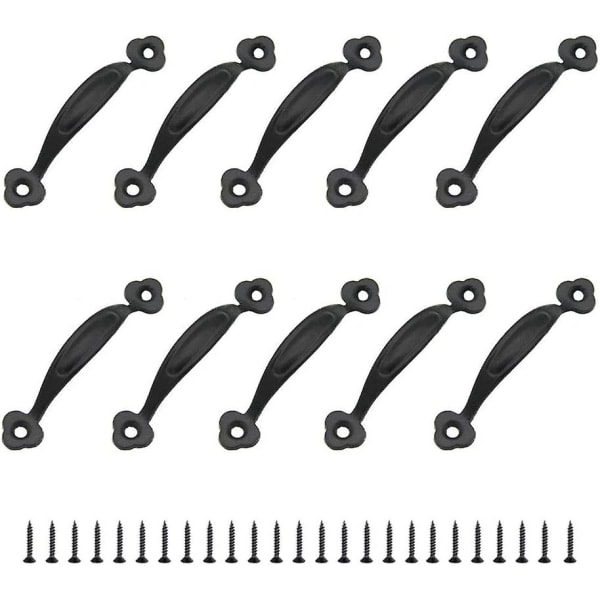 10 Retro Skaptrekkhåndtak Dørknapp Rustikk Senteravstand Sinklegering (80mm)