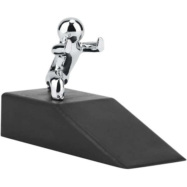 Zinc Alloy Little and Man with Non-slip Rubber Bases Door Stop Safe Anti-collision Rubber Novelty Design Decorative