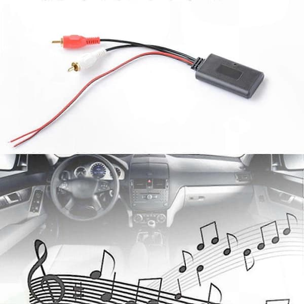 2-pak trådløs Bluetooth-lydadapter med RCA AUX-kabel til bilmusikstreaming Universal 2RCA-interface