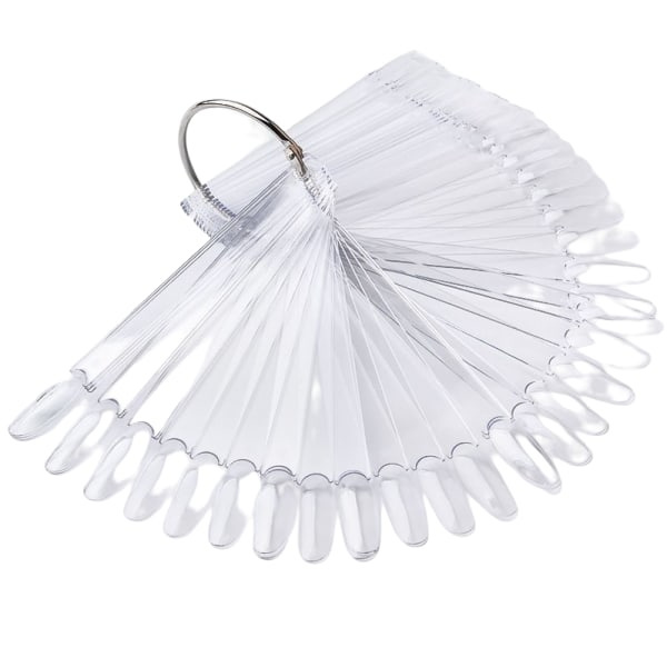 Display tips / display til neglelakprøver 50 tips Transpare Transparent
