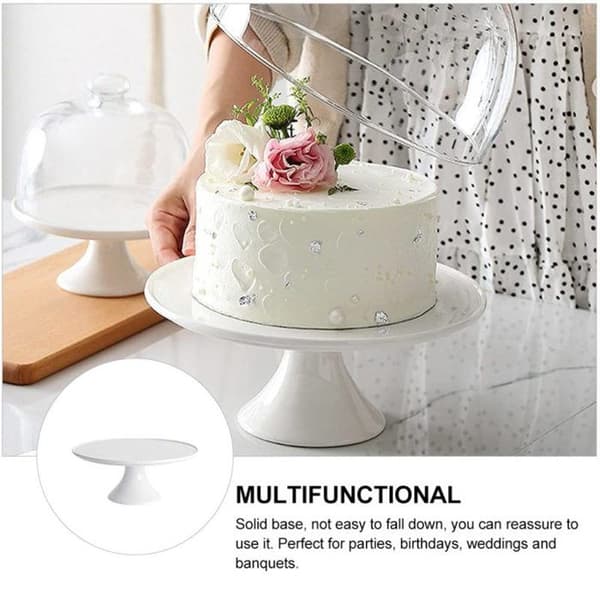 Hvit keramisk kakestativ - Cupcake-utstillingsstativ, muffinsholder for bryllupsfester