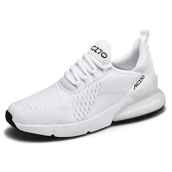 Herr Air Sport Löparskor Andningsbara Sneakers White 43