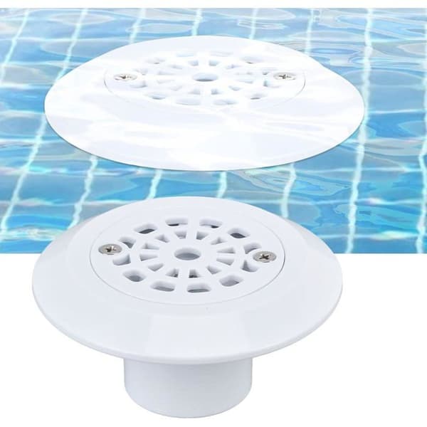 Poolavlopp, plastpoolutlopp, vit, ytterdiameter 45 mm, innerdiameter 38 mm