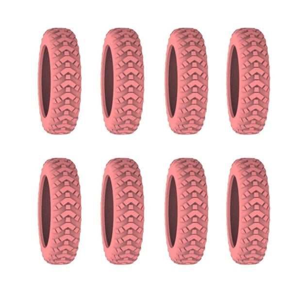 8 stk./sæt Rejsebagage Hjulbeskyttere Kuffert Hjul Dæksel pink