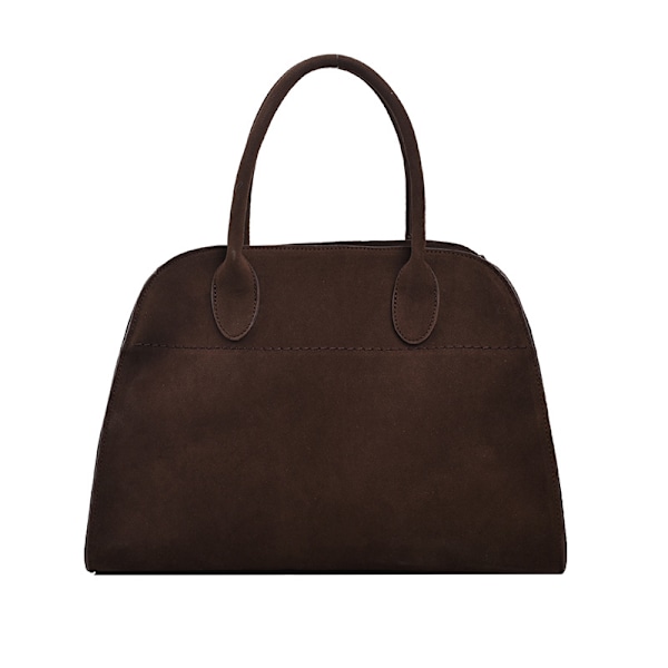 Handväska i mocka för kvinnor, Crossbody-väska i mocka för kvinnor, Vintage handväska i mocka för kvinnor, Tote-väska i mocka, Stor modeväska i retrostil Coffee L